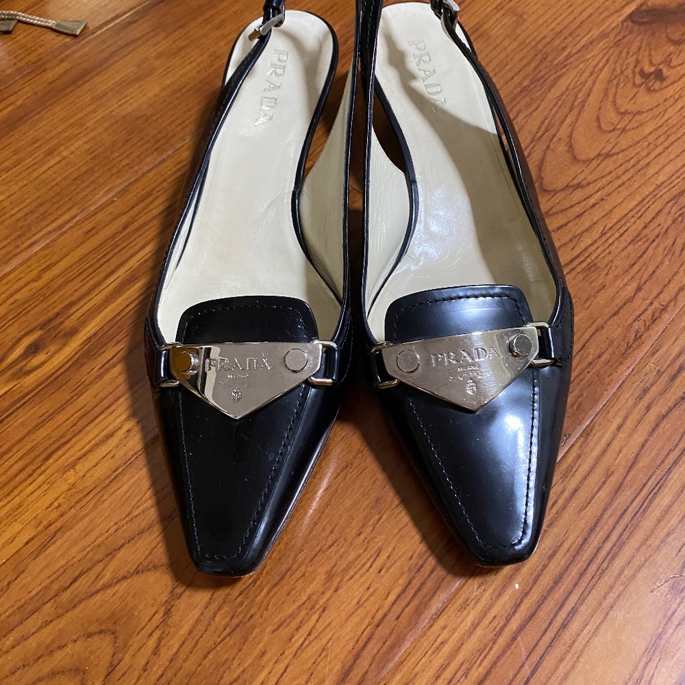 Brown leather Prada